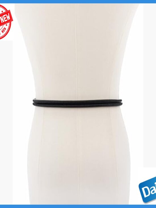 Leather Skinny Belt Adjustable Buckle Large-X-Large Rope Style
